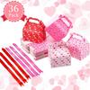 Chuangdi 36 Pcs Bulk Mini Valentines Day Treat Boxes Heart Gift Boxes Sweet Cardboard Paper Box Printed Candy Boxes for Goody Cookie Holder with 40