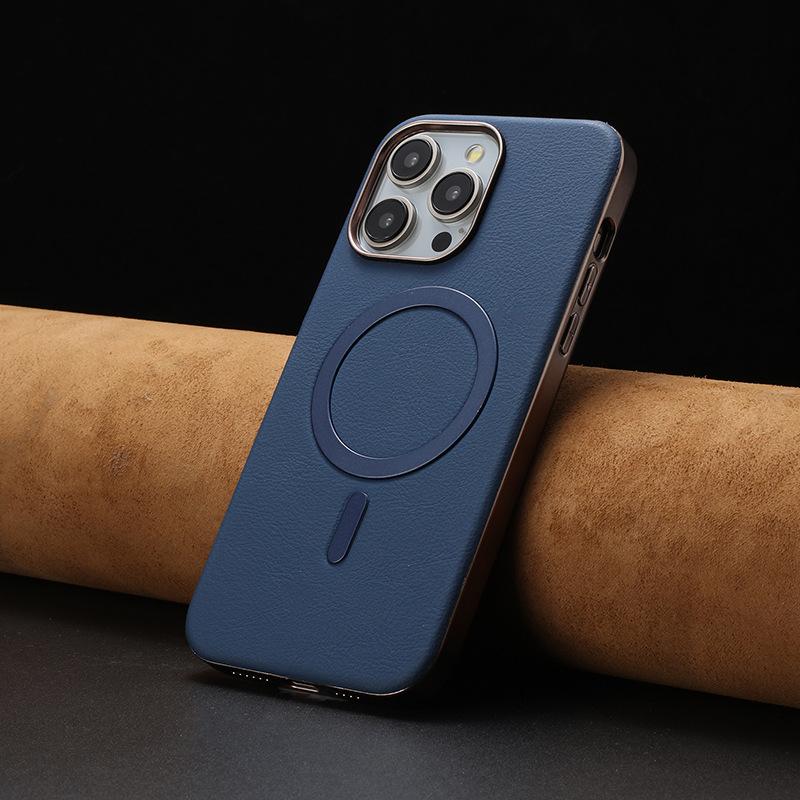 Applicable to Samsung A56A06A36 mobile phone case A26A25Magsafe magnetic case charging magnetism can be wirelessly charged leather