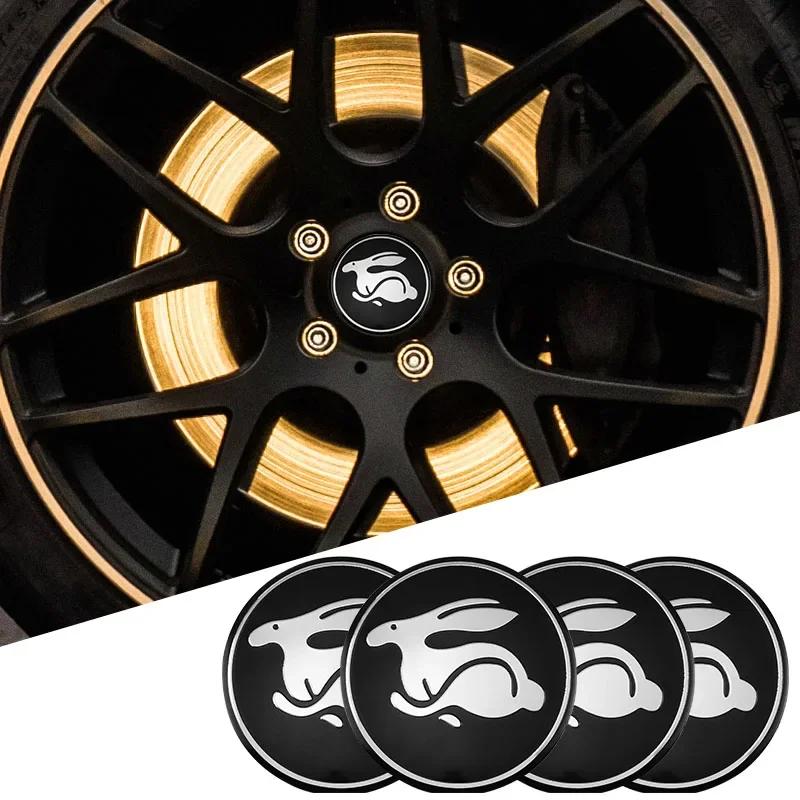 4 szt. 56 mm Naklejki na koła samochodowe Środkowa nakładka na piastę Emblemat samochodowy Odznaka Naklejka Do Volkswagen GTI R-Line R Polo T5 Golf Passat Scirocco