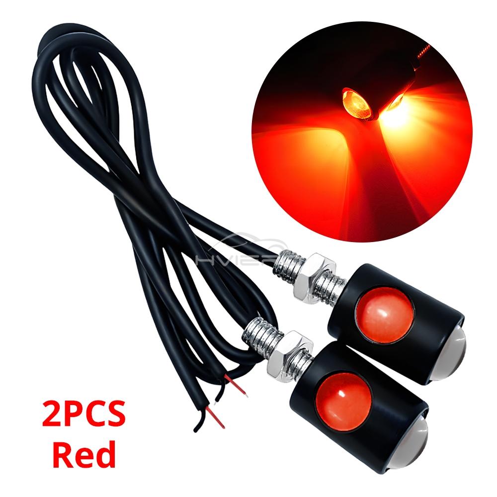 2pcs Eagle Eye Led Motorcycle Car Daytime Running Light Super Bright Turn Signal License Plate Tail Reverse Brake Clearance Lamp