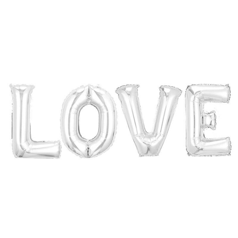 32-Inch Us Version Of Thin Body Letter Balloon Love Set Aluminum Film Balloon Valentine'S Day Wedding Room Decoration
