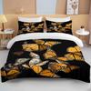 12 Sizes Gold Butterfly Bedding Set Luxury Black Duvet Cover Bedclothes 3d Printed Comforter Bedding Sets For AdultsCute Bed Set