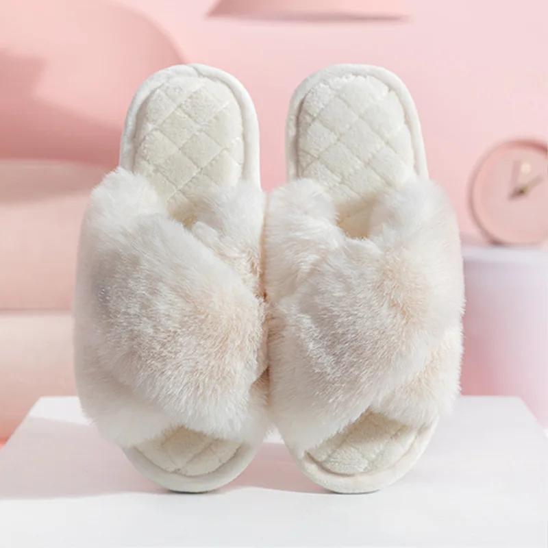 

Fashion Women Slippers New 2025 Fur Indoor Fashion Woman Shoes Daily Vacation Shoes Ins Style Footwear Size 36-41 36-37
