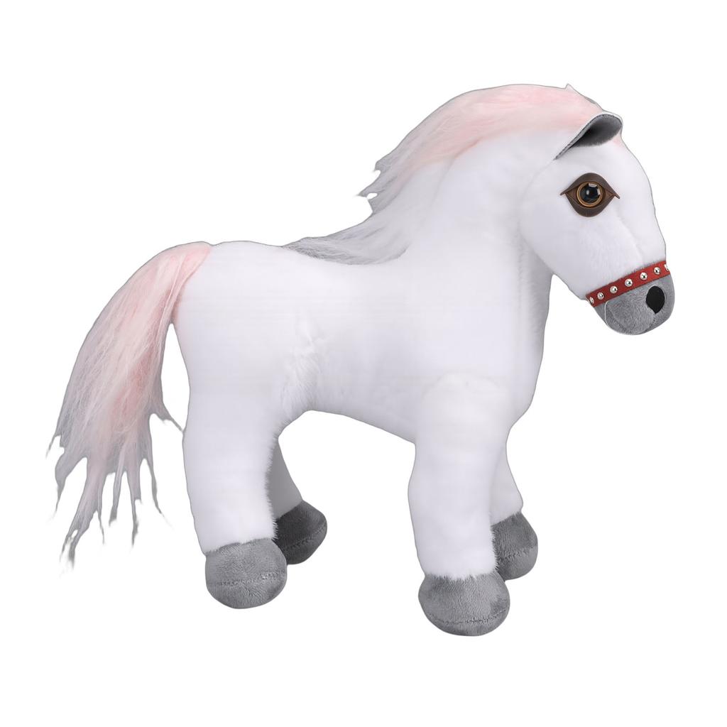 30cm White Plush Horse Toy Soft Stuffed Animal Horse Doll Ornament Fluffy Decoration for Home