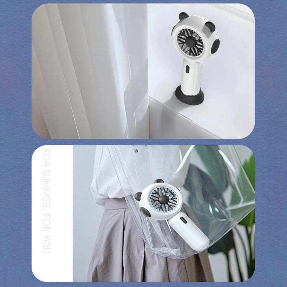 (Avocado Green) 1117A Mini Handheld Fan 3 Speeds Adjustable Summer Cooling Fan with Base
