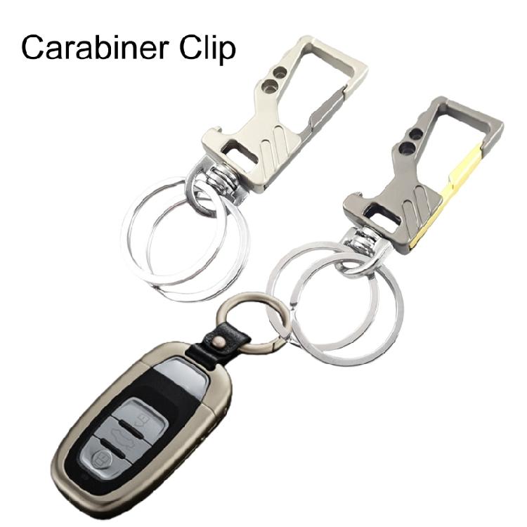 Auto Car Key Holder Car Key Chains Carabiner Clip Metal Keychains Bottle Opener 2 Key Rings for Adult Keychain