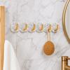 2PCS Self Adhesive Bathroom Hooks Wall Mounted Waterproof Key Bag Hooks Light Luxury Plastic Kitchen Storage Hook Bedroom