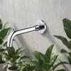 Modern Brass 2-Hole Wall-Mounted Metered Bath Mixer Tap Single Handle Swivel Sink Spout Golden Bronze Finish Ceramic Valve
