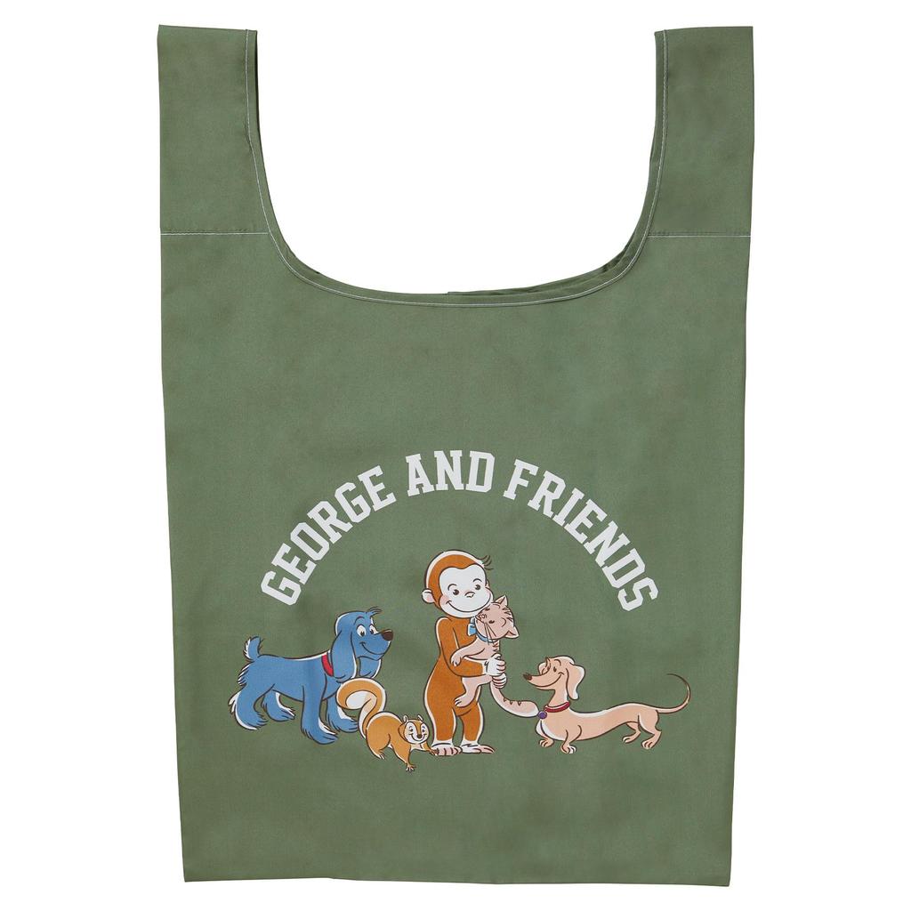 Marushin Eco Bag featuring Curious George and Cute x W40 x D20cm 12 x Perfect for Day or Made with Recycled Product 4765016100 George's Friends.
