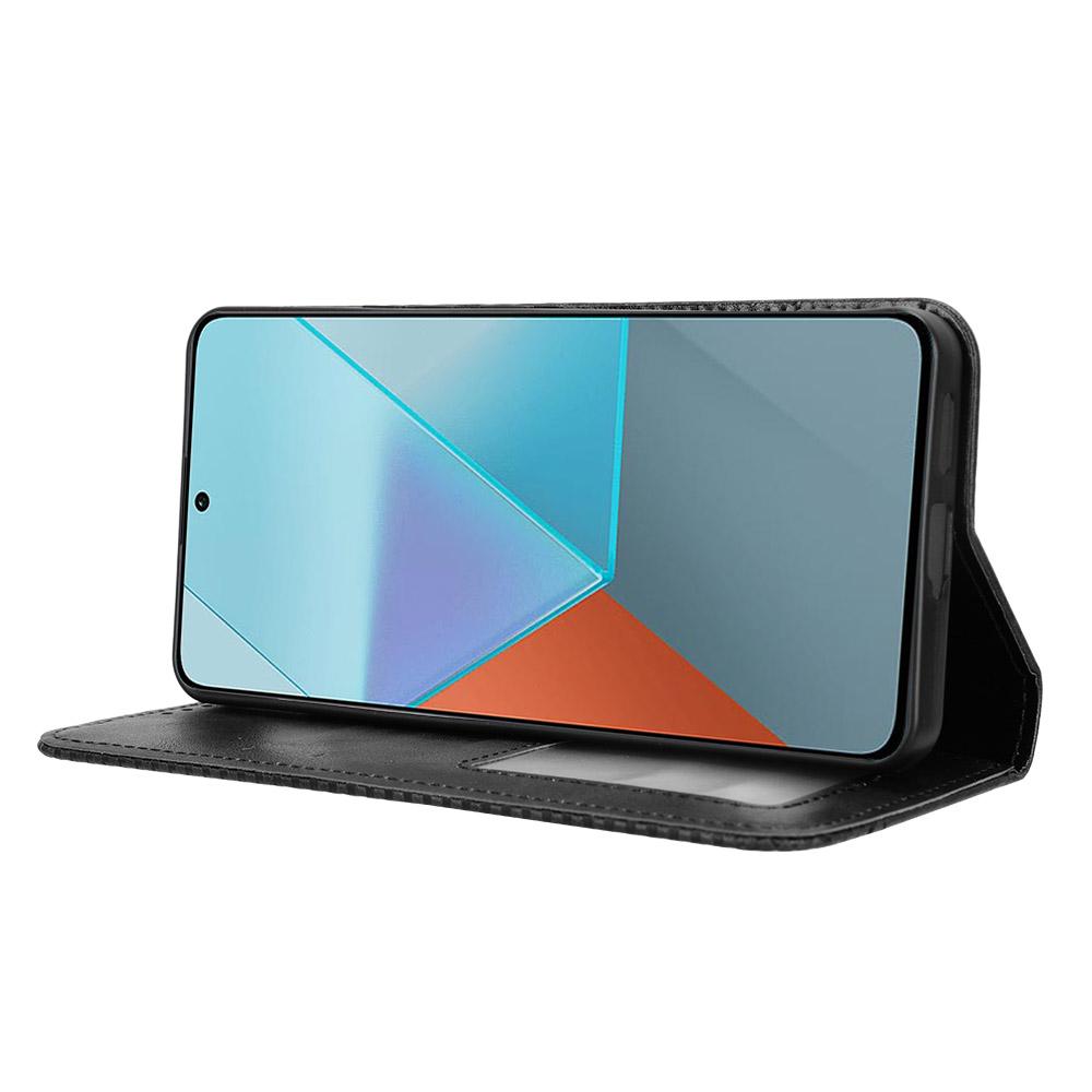 For Xiaomi Redmi Note 13 Pro 5G/Poco X6 5G Phone Case Wallet Retro PU Leather Cell Phone Cover