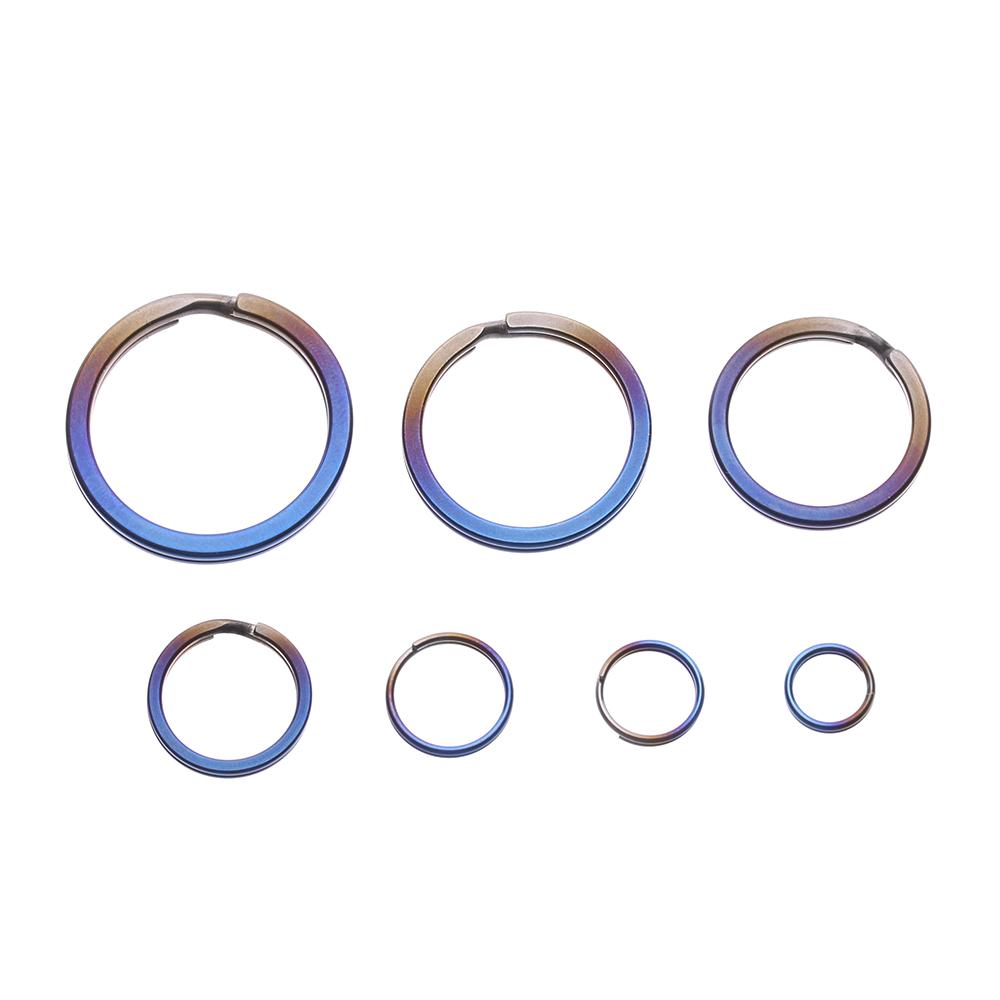 1/2pcs High Quality Titanium Alloy Circle Clip Portable Holder Key Ring EDC Keychain Keyring Buckle