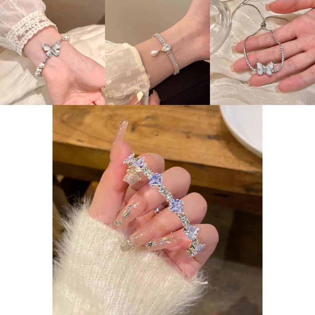 Sophisticated Double-layer Geometric Tassel Bracelet For Women Versatile Wristwear