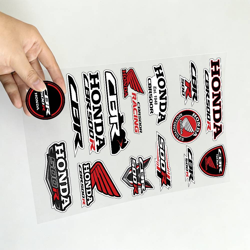 FOR HONDA CBR500R Waterproof Reflective Motorbike Stickers Easy Peel Removable Decals for Motorcycle Car