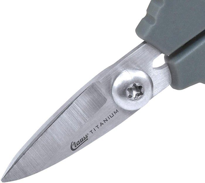 Cisaille à main - Clauss - 18475 - Titane - 14 cm - Lames dentées