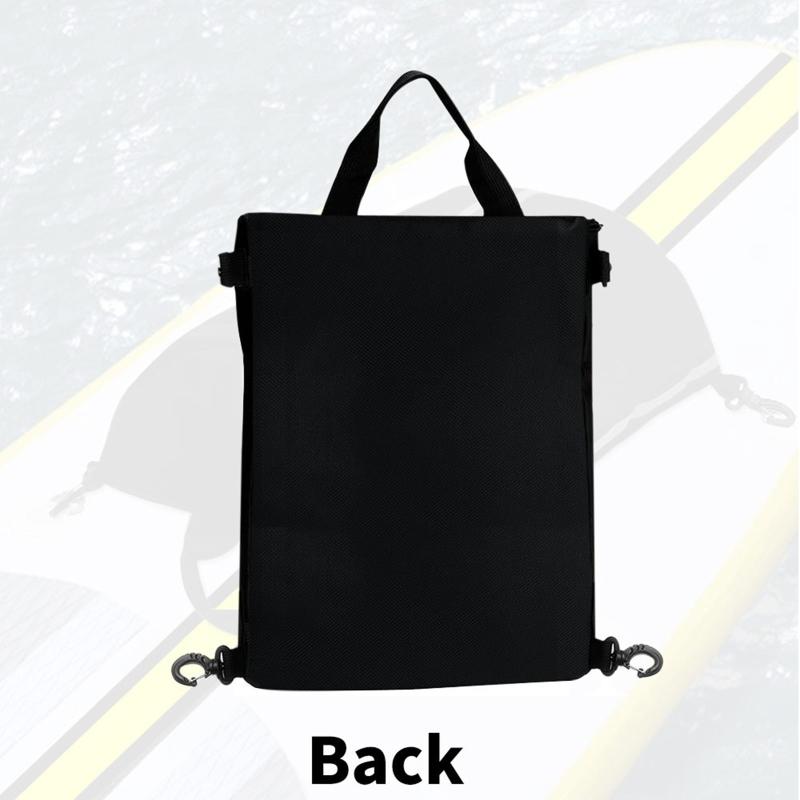 Kayak Deck Bag with Swivel Snap Hook Oxford Cloth Kayak Dry Bag for Kayak, Black
