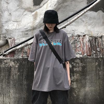 New super fire ins Korean version of retro Hong Kong flavor Harajuku strange flavor girl loose short-sleeved T-shirt on clothes summer