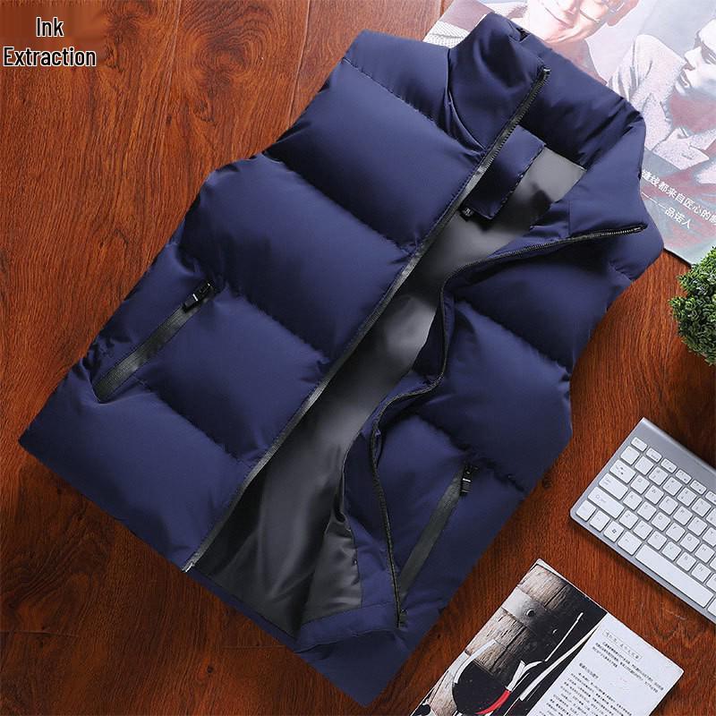 Herren Trendige Winter 2023 Samtgefütterte Baumwollweste: Warme Oberbekleidung Weste Jacke