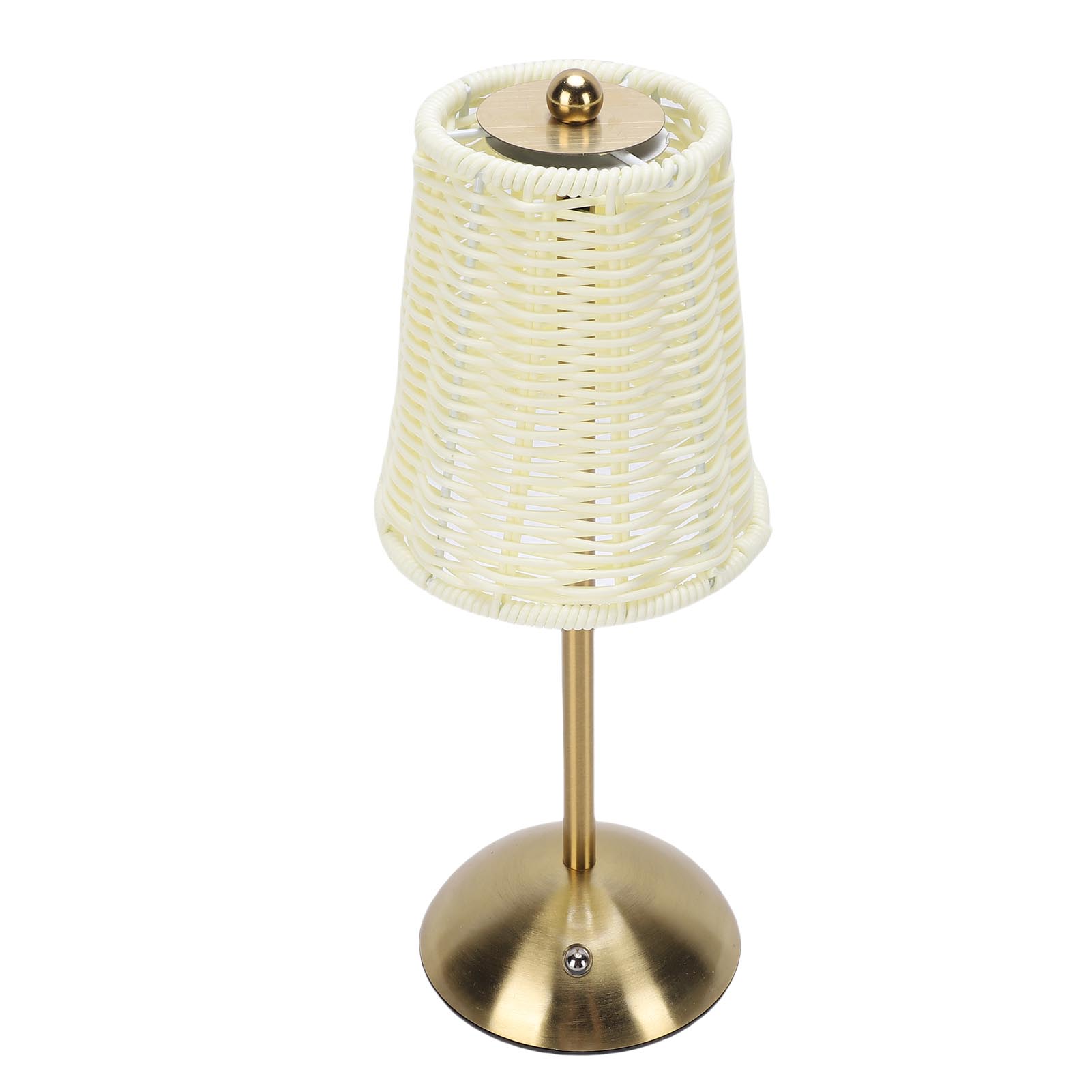 Vintage Rattan Table Lamp LED Dimmable 3 Color Temperatures Rechargeable Cordless Bedside Lamp for Bedroom Living Room