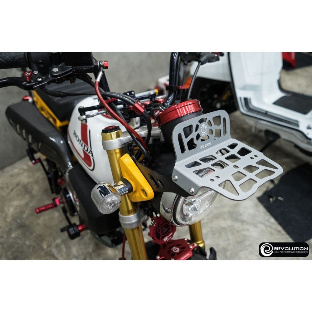 GTR REVOLUTION Honda Monkey 125 Front Carrier Aluminum Lightweight HONDA MONKEY125 FrontCarrier Aluminum Model/Revolution (Black)