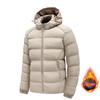 Men's Hooded Down Cotton Jacket - Trendy, Casual, Thick, and Warm Coat.