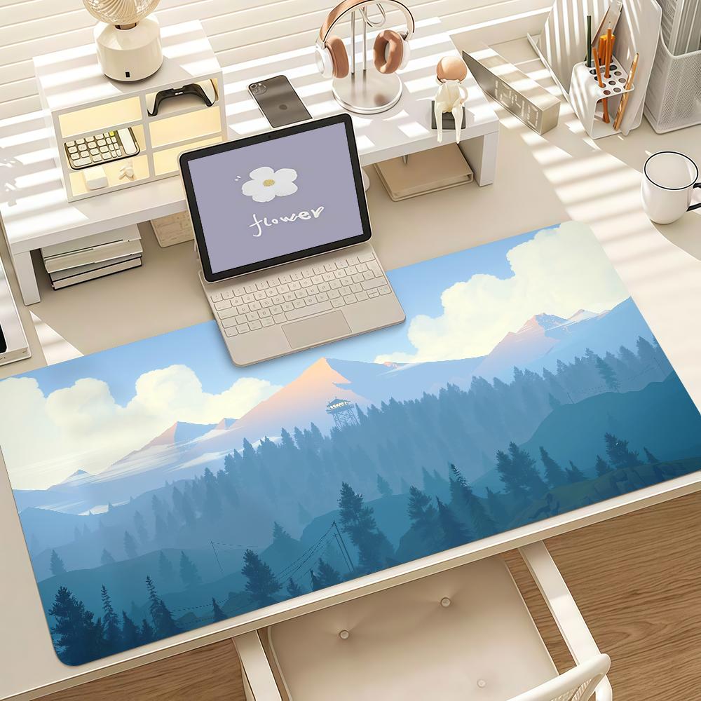 Game F-Firewatch Mouse Pad Anti Slip Rubber Edge Locked Thickened Laptop Gaming Desk Mat