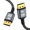 16K DisplayPort Cable 2.1, 15 FT DP Cable[16K@60Hz,8K@120Hz,4K@240Hz, 40Gbps], High Speed Gold-Plated DP To DP Cable for Gaming Monitor,