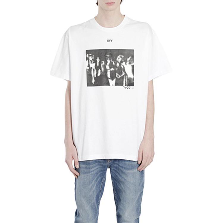 Off-White Spray Painting Arrows Sketch Short Sleeve Oversize 'White Black' Men's OMAA038R201850150110
