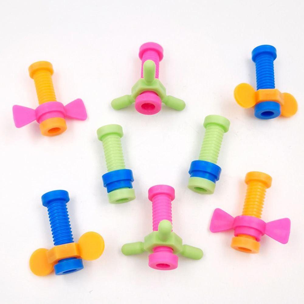 Rotating Screw ABS Screwing Toy Colorful Fidget Pencil Toppers for 4pcs/set Toy for Kids Adult