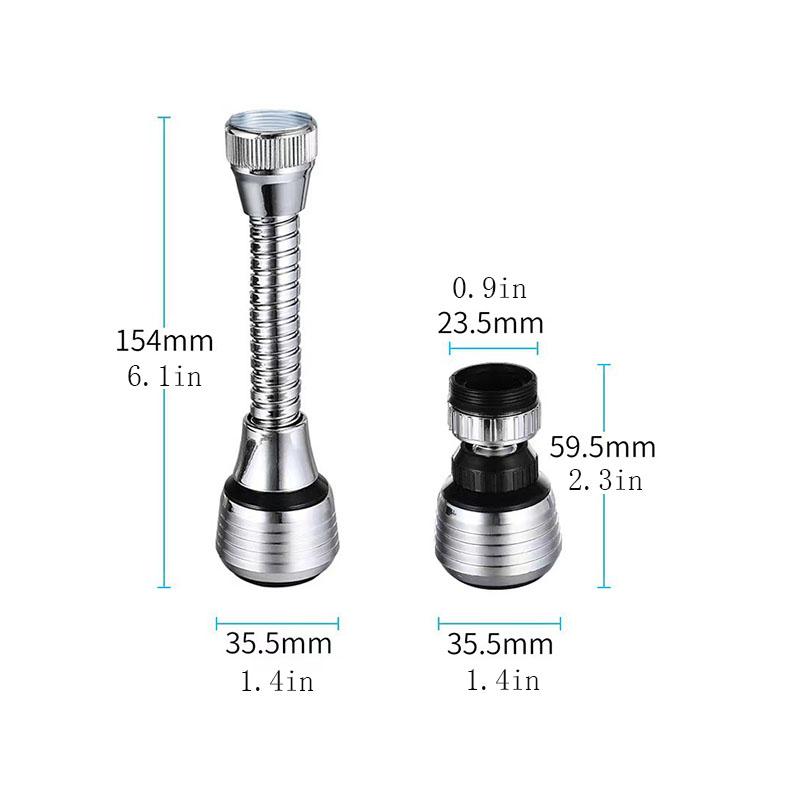 Flexible Faucet Extension for Mop Sink, Splash-proof Head and Filter Sprayer