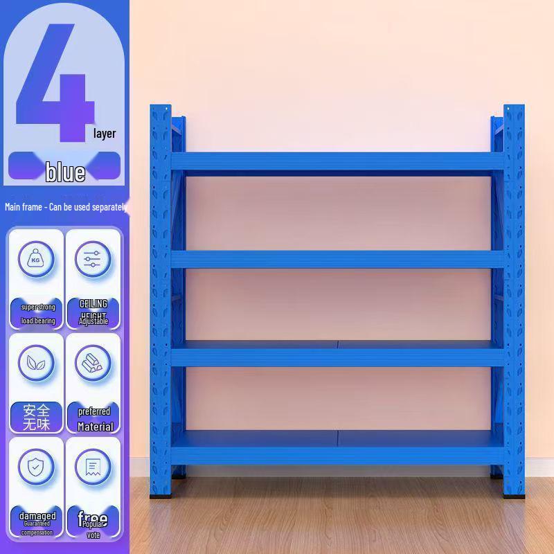 Heavy-Duty Multi-Layer Floor-Standing Storage Shelf for Warehouse and Home