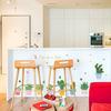 Creative Potted Plant Wall Sticker Self-Adhesive PVC Decal for Home Kitchen Cabinet Glass Window Door Decor