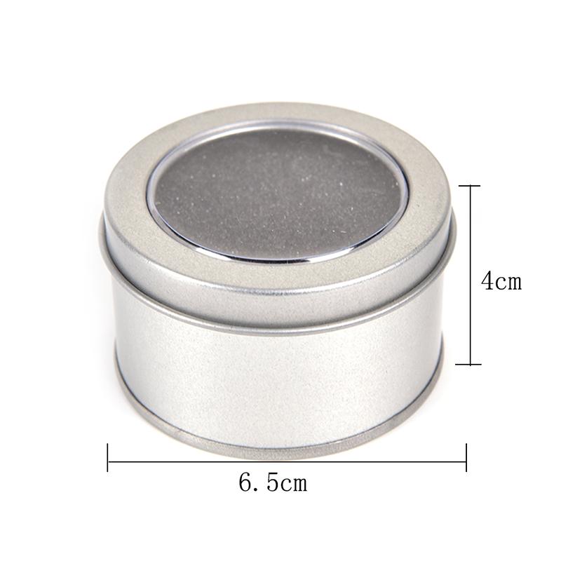 Stříbrná kulatá kovová šperkovnice na hodinky, vitrína, držák na hodinky 6,5*4 cm