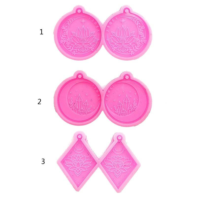Flower Star City Sunrises Earring Silicone Mold Suitable for Epoxy Resin Crafts Ornament Pendant Keychain Jewelry Making