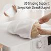 Zipper Closure Hat Washing Protector Mesh Structure Hat Laundry Bag  Machine Washing