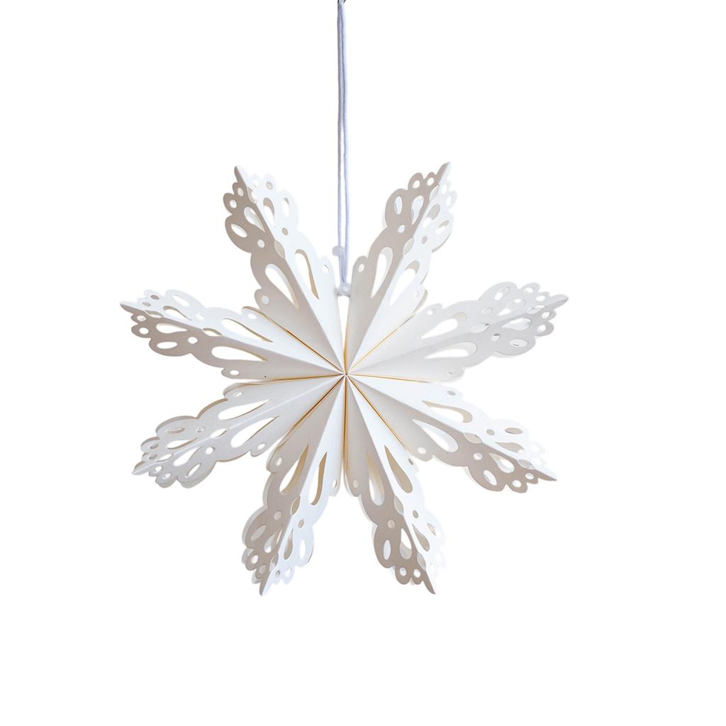 Durable Paper 3D Snowflake Ornament Waterproof Wrinkles Resistant for Christmas Tree Ceiling Window Decoration