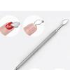 Cuticle Pusher with 2 End Cuticle Cleaner Nail Cuticle Remover Nail Cuticle Trimmer Stainless Steel Manicures Tool