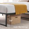 Metal Bed Frame 13 Inch with 3 in 1 Steel Support Heavy Duty Metal Platform Bed Frame No Box Spring Needed Mattress Foundation