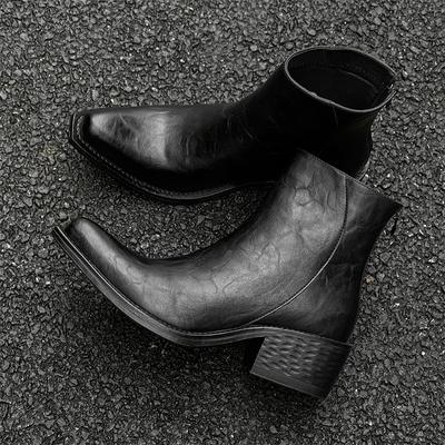 Leather Chelsea Ankle Boots Casual Shoes for Men Fashion Dress Tenis De Hombre Moccasins Tenis Caballero Designer Sneakers