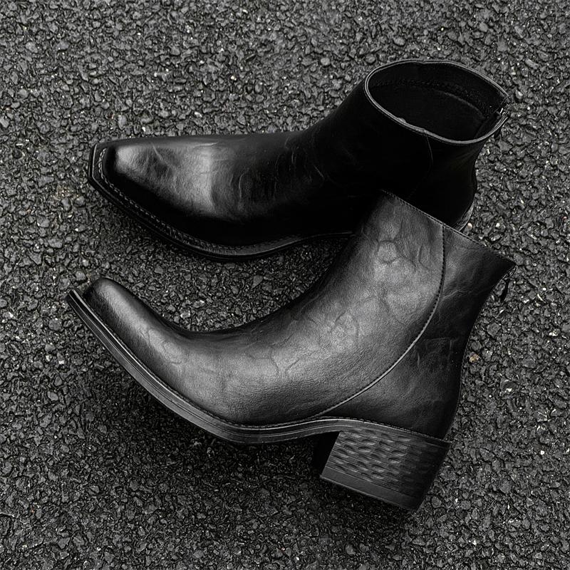 Leather Chelsea Ankle Boots Casual Shoes for Men Fashion Dress Tenis De Hombre Moccasins Tenis Caballero Designer Sneakers