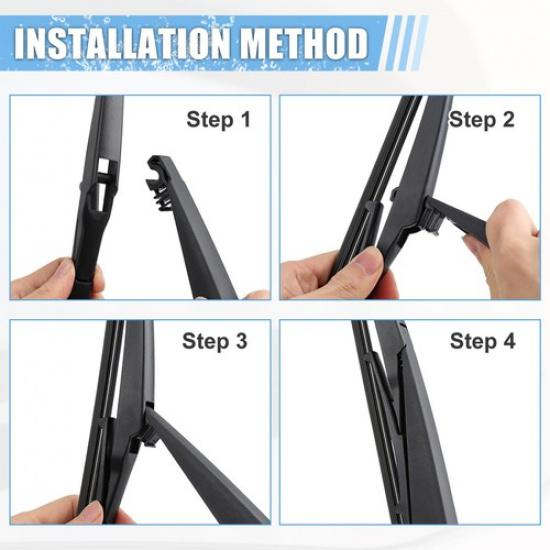 Rear Windshield Wiper Blade Arm Set for Jeep Compass 2017- for Toyota RAV4