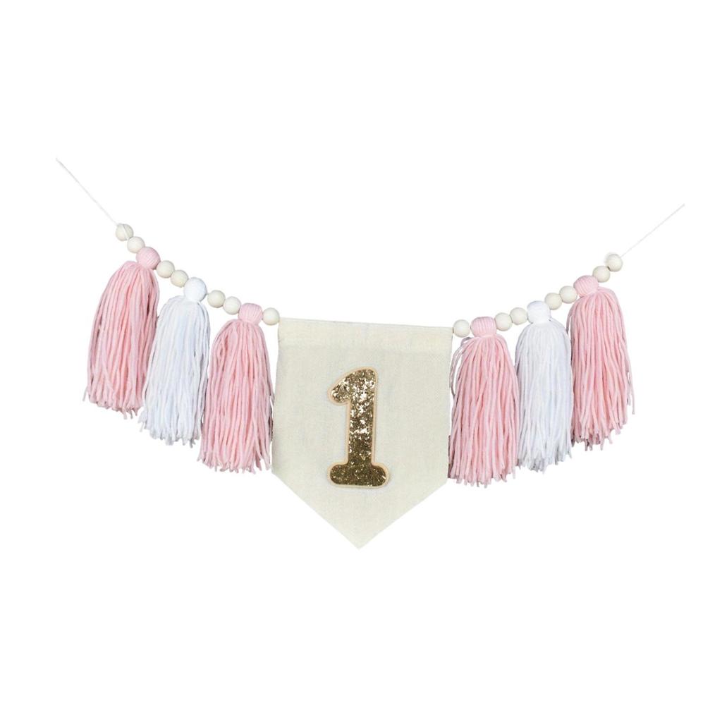 First Birthday Highchair Banner Party Decorations Nursery Hanging Ornament Home