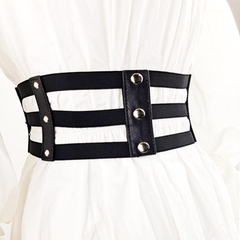Punk-Taillengürtel Damen Halloween Leder Skinny Körper Verstellbare Gürtel mit Hosenträgern für Party Nachtclub Taille Schlank