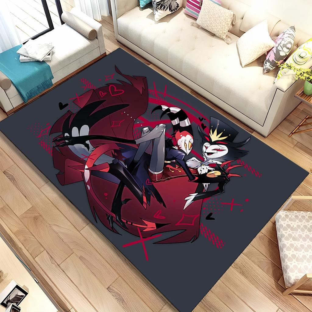 Helluva Boss Blitzo felnőtt animációs rajzfilm szőnyeg, szőnyeg otthoni nappaliba, hálószoba kanapé lábtörlő dekoráció, csúszásmentes padlószőnyeg