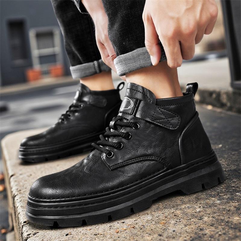 Mens Boots Durable Winter Boot Senior Comfortable Non Slip Cowboy Boots Man Casual Outdoor Sneakers