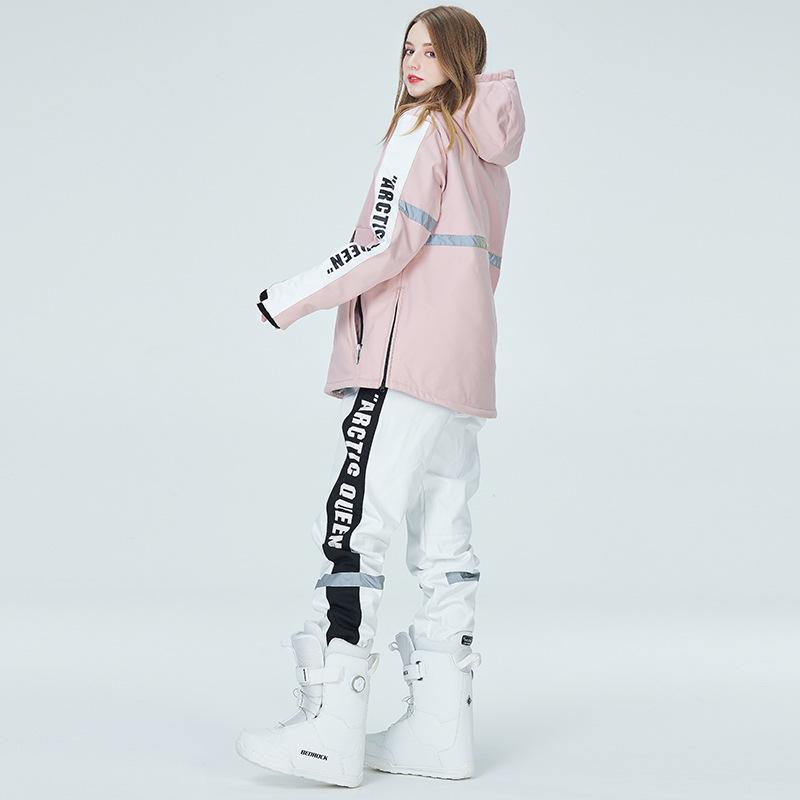 Unisex Couples' Ski Hoodie Set: Warm, Thickened Snowboard Suit for Men and Women.