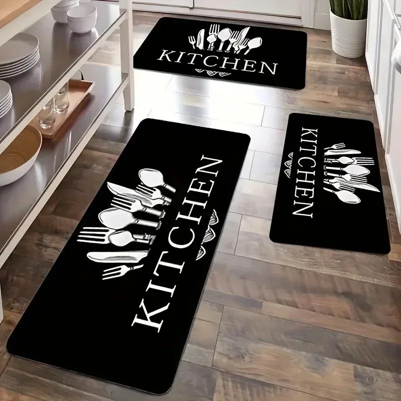1 STK Blumen Willkommen Muster Fußmatten Küchenteppiche Rutschfest Pop Design Badezimmerteppiche Badematte Teppich für Zuhause Spüle Wäsche Dekor