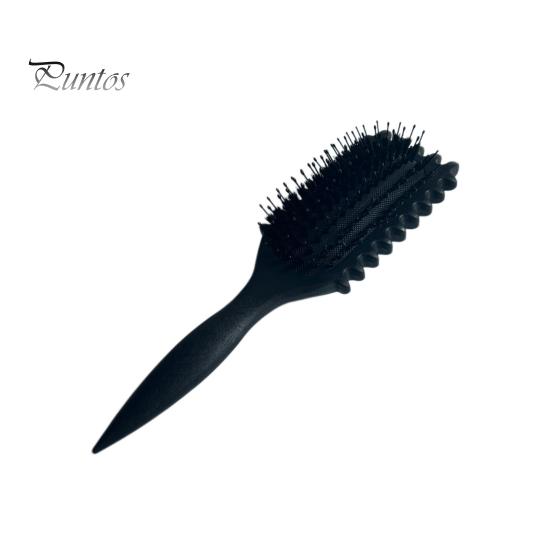 

Щетка для волос с мягкой щетиной, определяющая завиток, для массажа кожи головы, для женщин и девочек, для формирования вьющихся волос, расческа для укладки, парикмахерский инструмент чёрный
