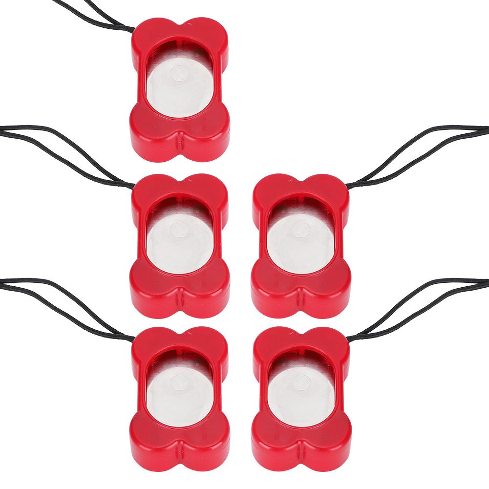 5PCS Pet Training Clicker Adjustable Three Gears Compact Lightweight Supplies for Dogs