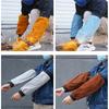 1 Pair PU Leather Welding Arm Guard Heat Resistant Flame Retardant Industrial Work Sleeves for Protection