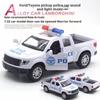 1: 32 Police Car Model forToyota Tundra Ford Raptor Pickup Alloy Car Model Sound and Light Power Children's Toy Birthday Gift